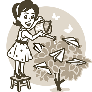 一起成长的电报