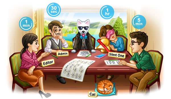 静默消息、慢速模式、管理员标题等